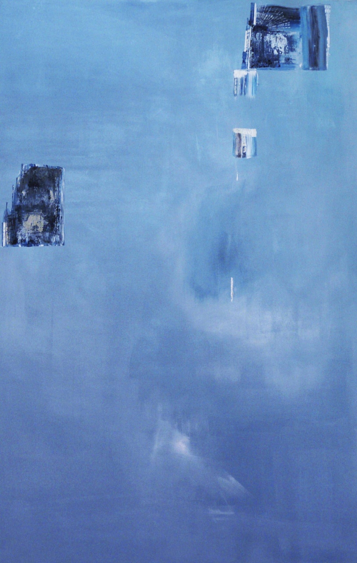 Lignes et Lumières, Fenêtre sur… : peinture en nuances de bleu